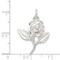 Sterling Silver Rose Pendant Jewelry FindingKing 27.7mm x 19.3mm